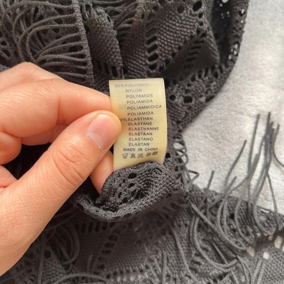 Vintage Black crotchet beach wear size 10 Hello Bikini cover up - Picture 10 of 10